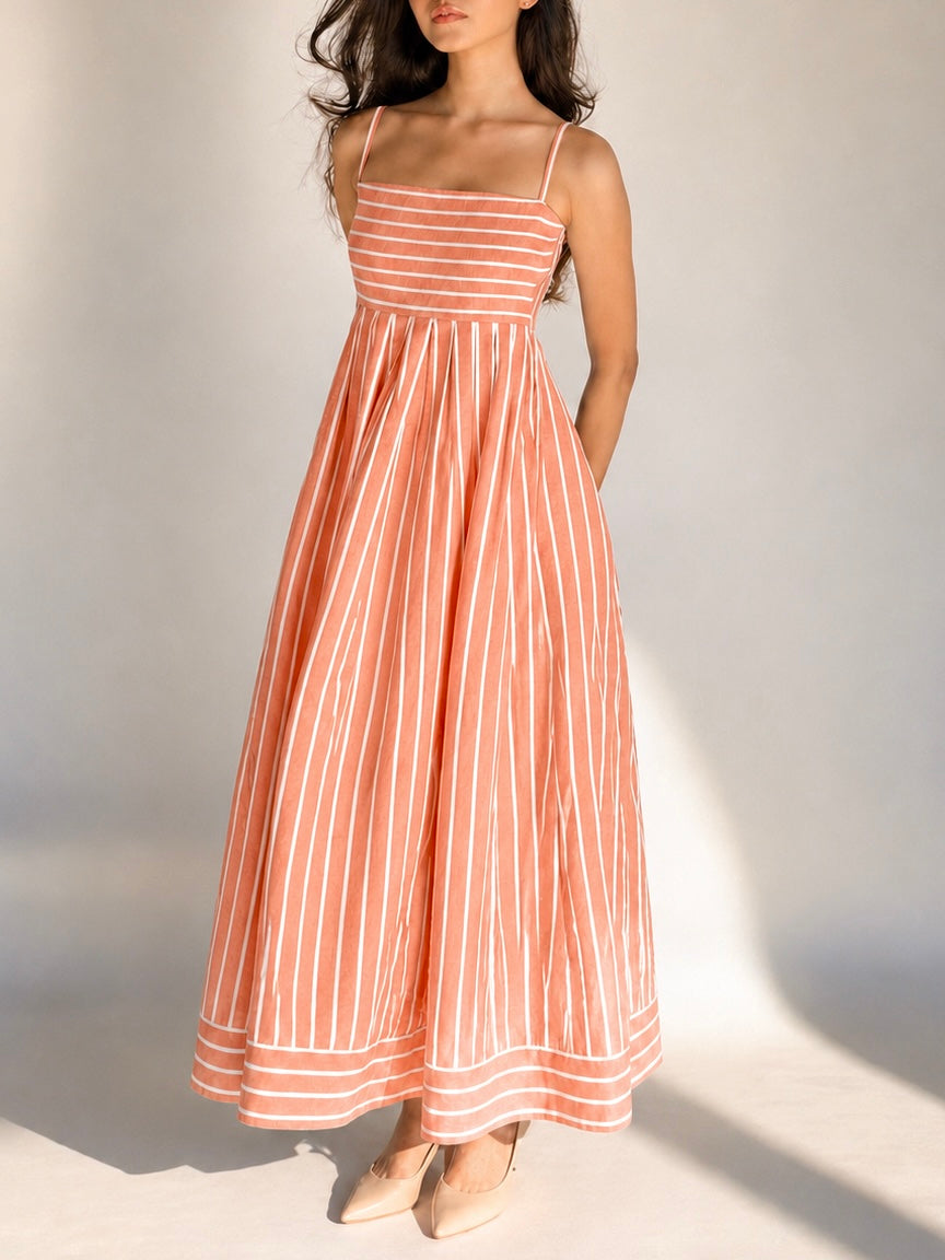 The Amara Sundress - Rich Peach