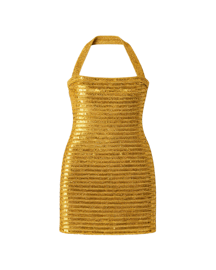 The Serena Dress - Yellow Gold