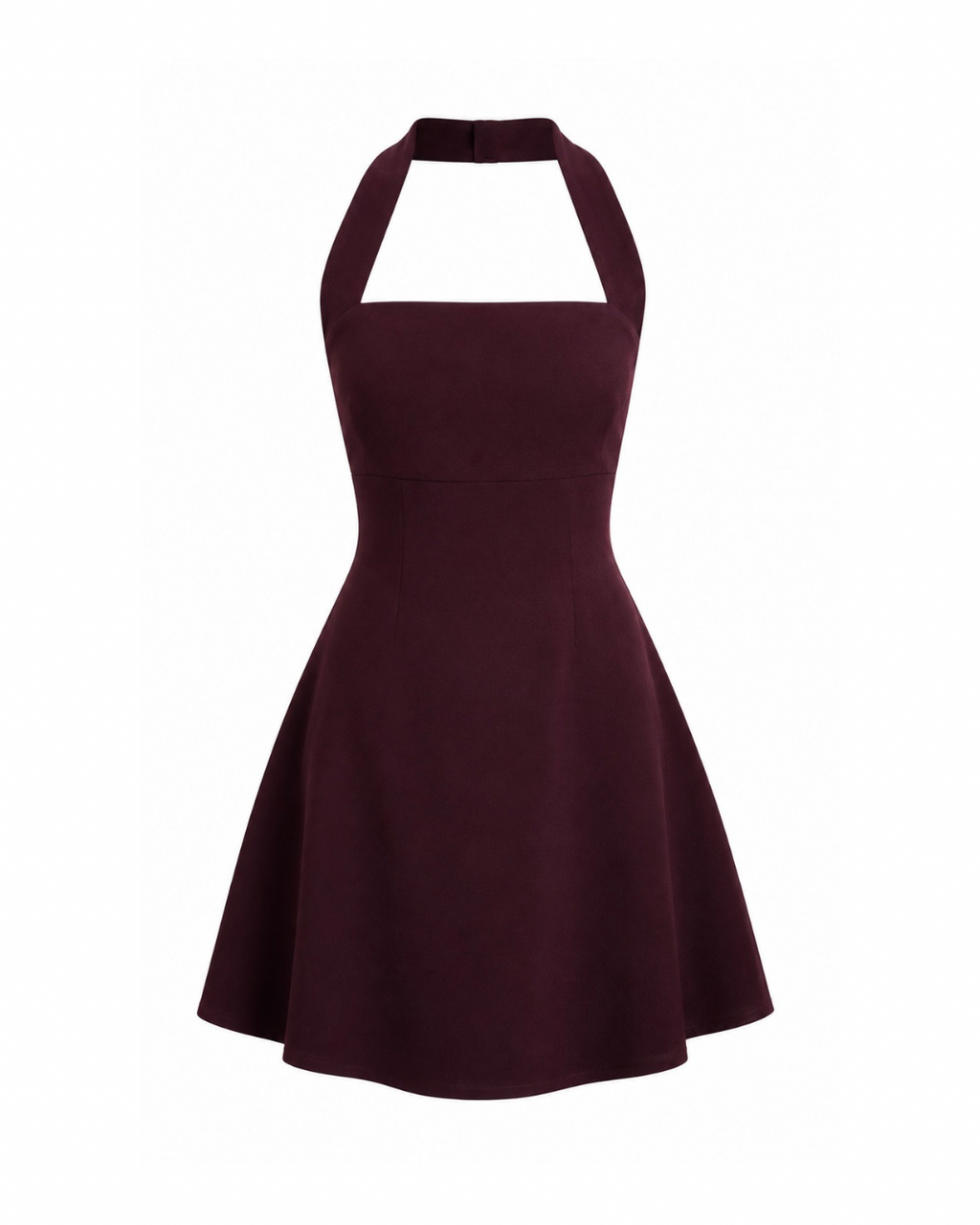 The Miara Halter Mini Dress - Plum