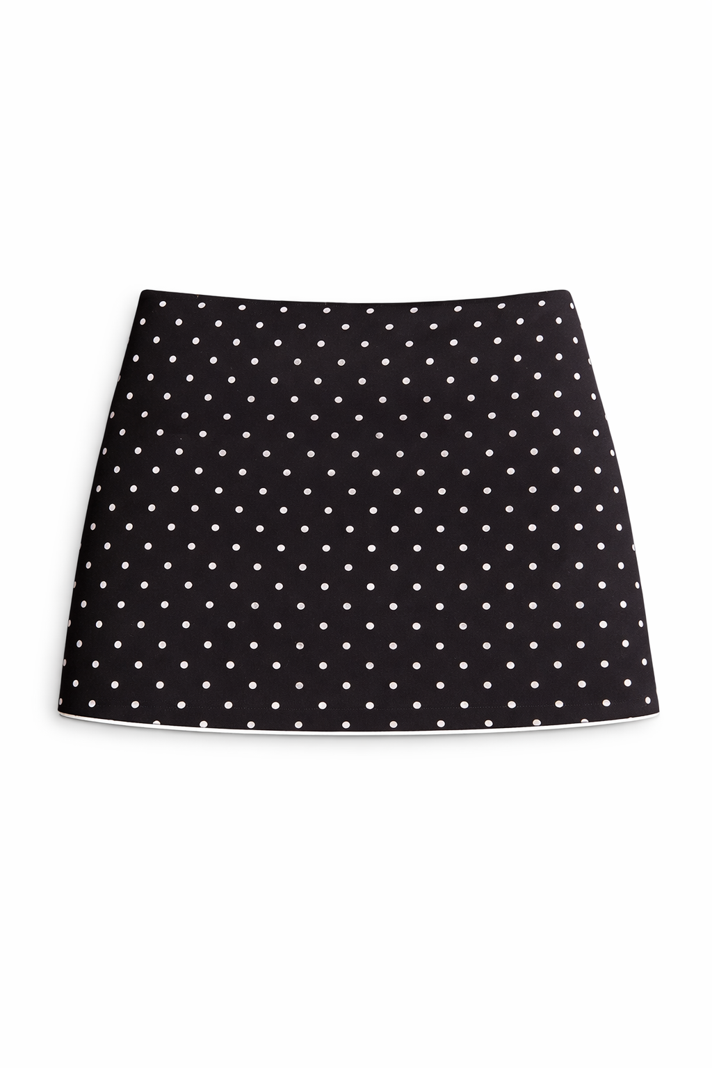 The Pretty Polka Mini Skirt - in Pitch Black