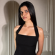 The Miara Halter Mini Dress - Deep Black