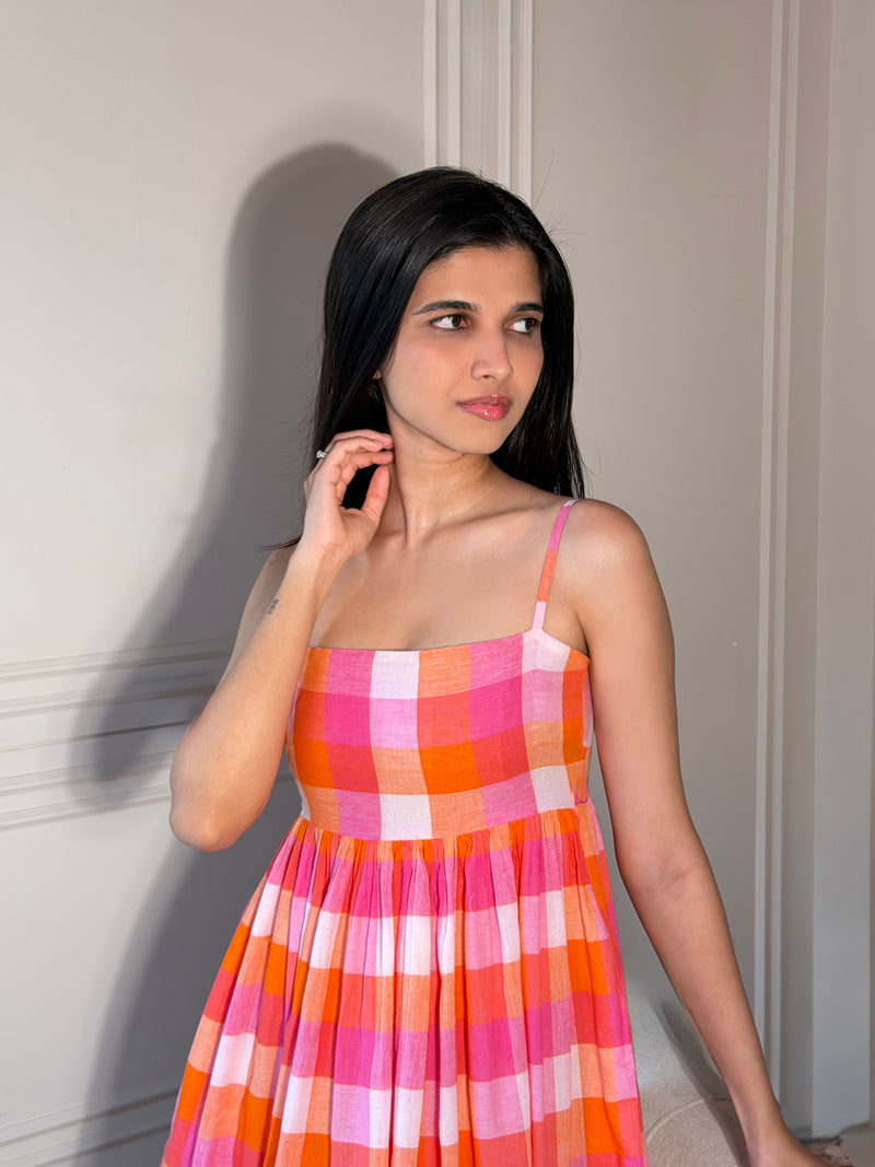 The Meher Madras Maxi - Sunset Sorbet