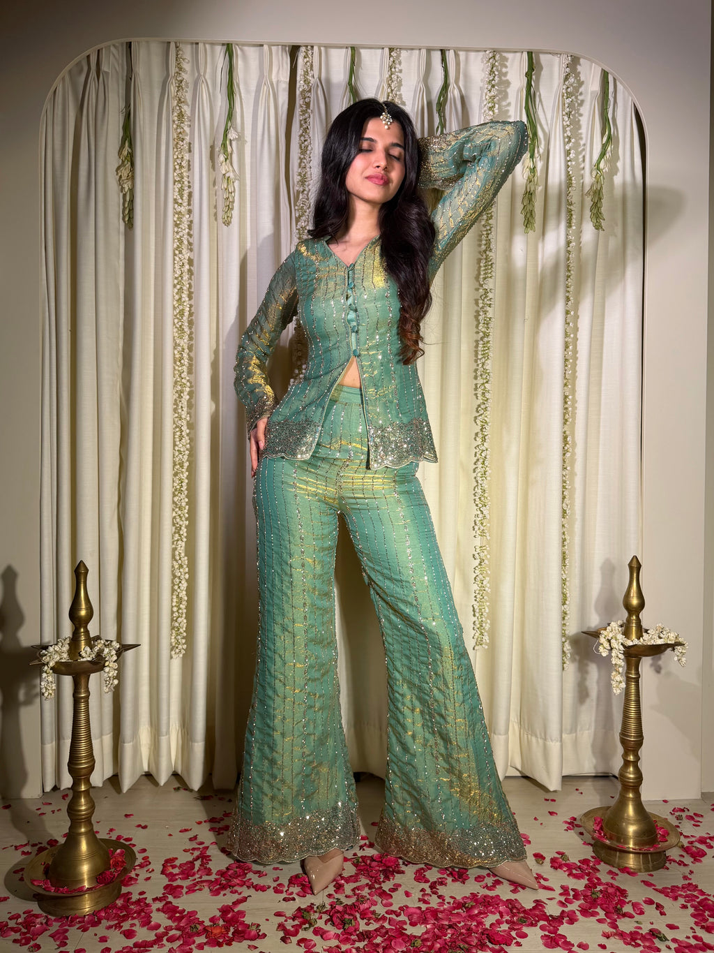 The Meher Set - Teal Gold