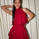 The Mona Dress in Cherry Red