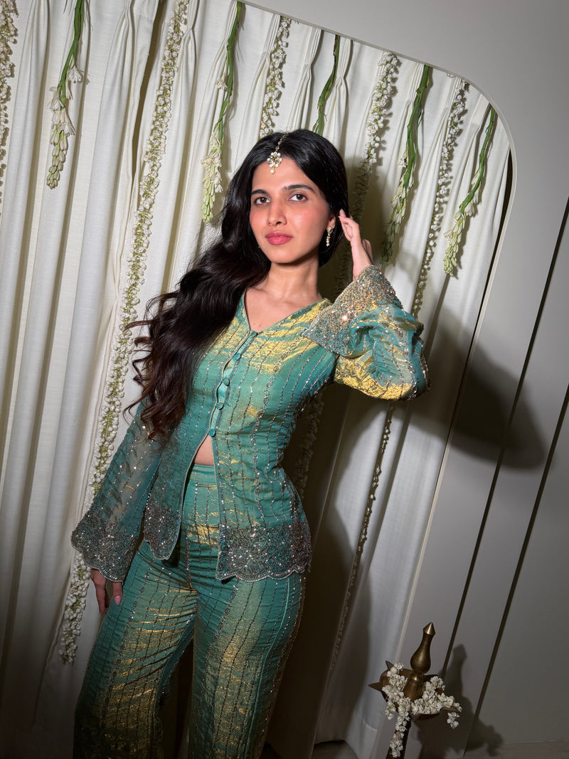 The Meher Set - Teal Gold