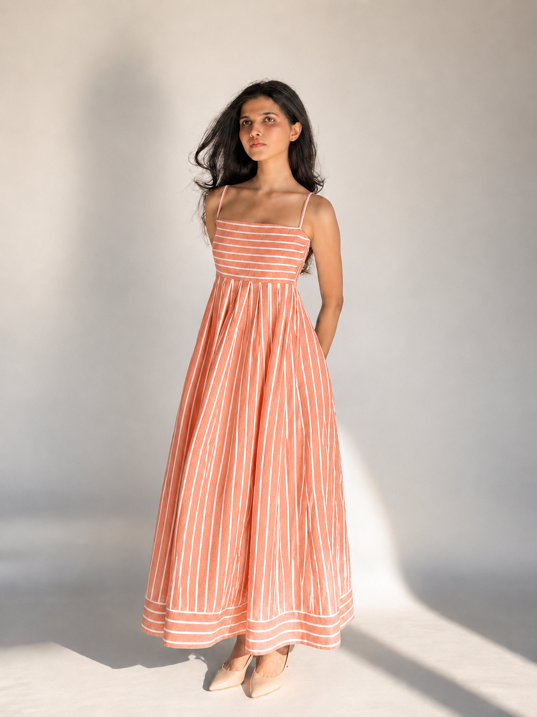 The Amara Sundress - Rich Peach
