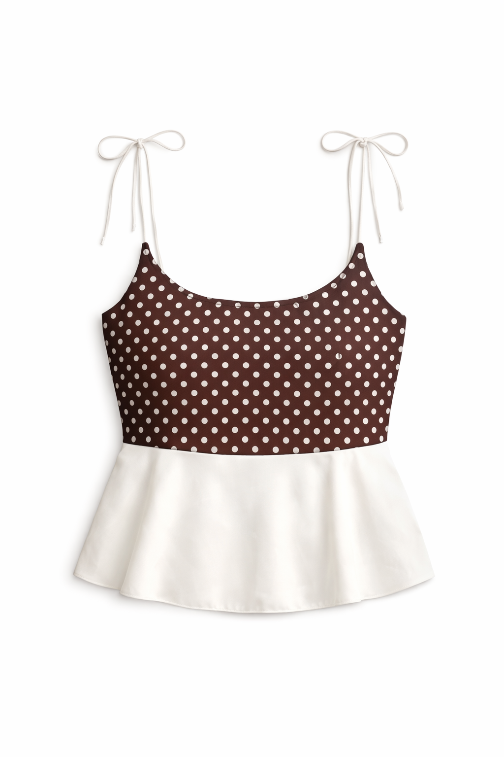 The Pretty Peplum Top - in Espresso Brown