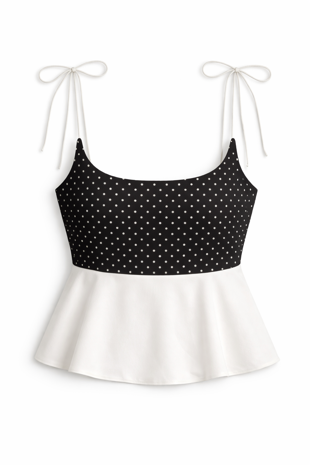 The Pretty Peplum Top - in Pitch Black