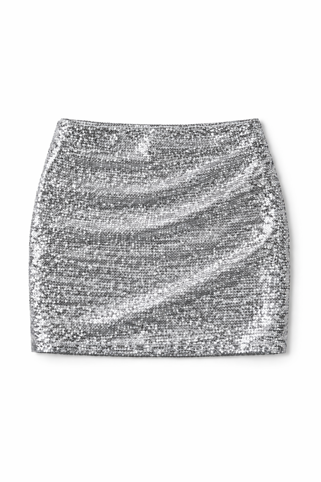 Silver Sequin Skirt