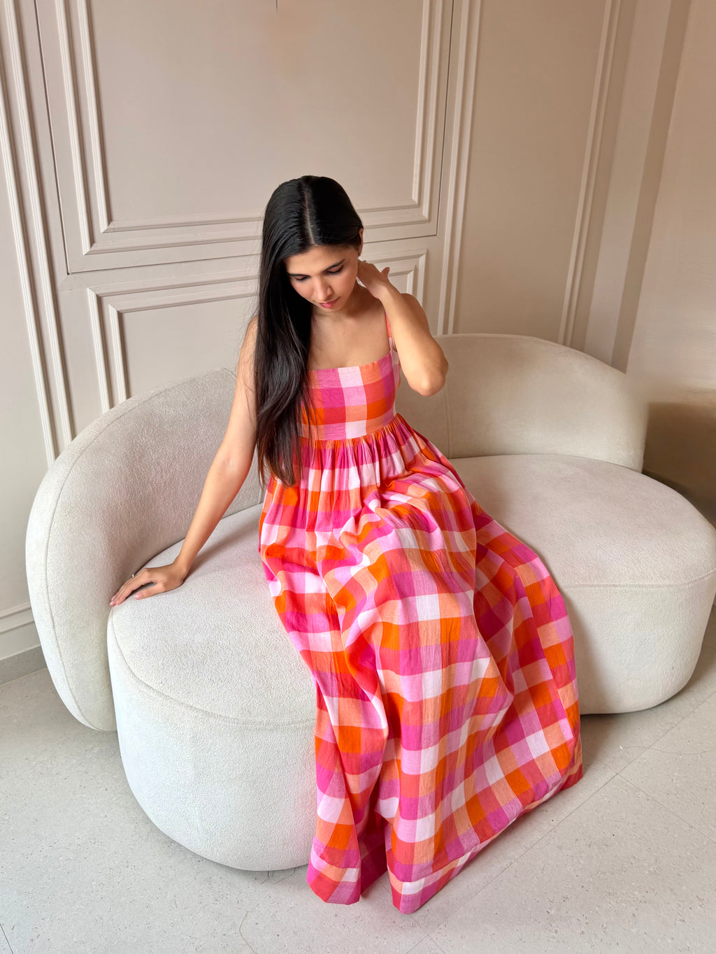 The Meher Madras Maxi - Sunset Sorbet