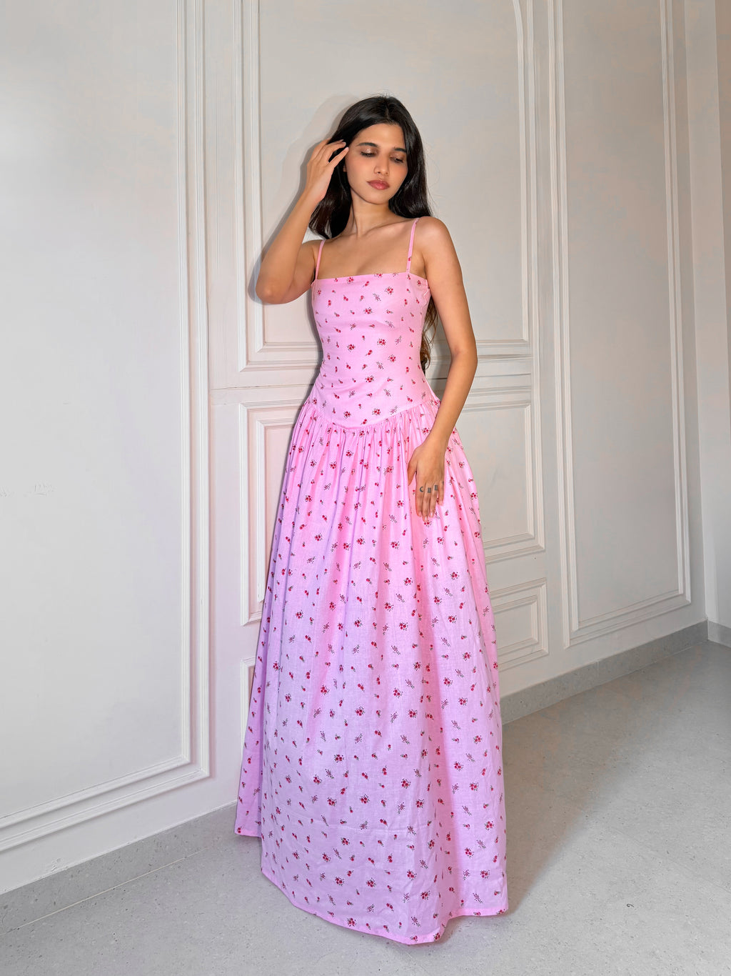The Vinessa Dress — Blush Floral