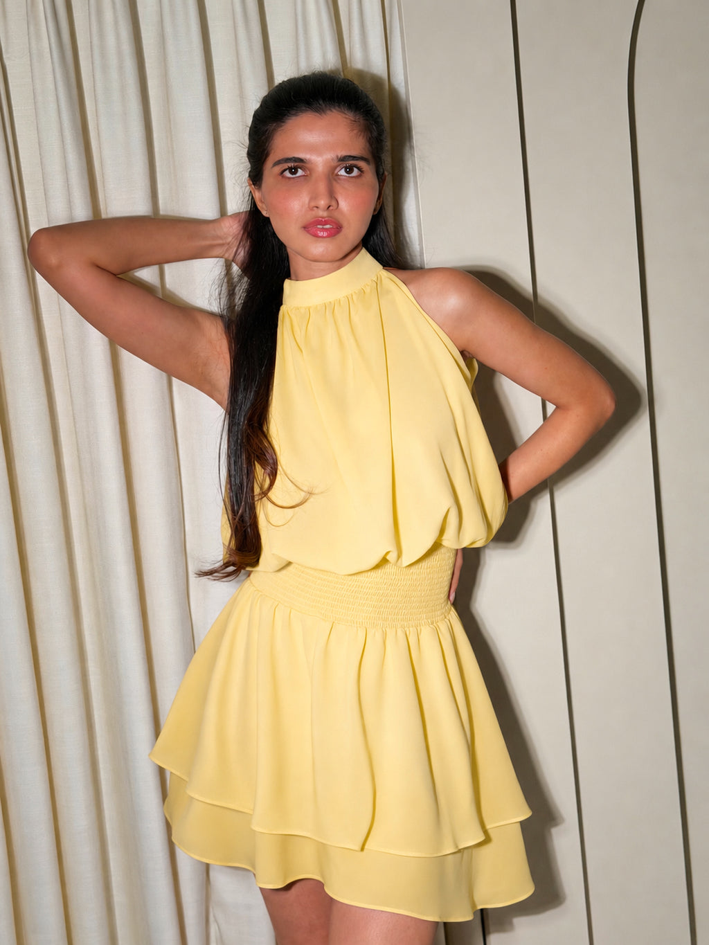 The Mona Dress in Butter Yellow