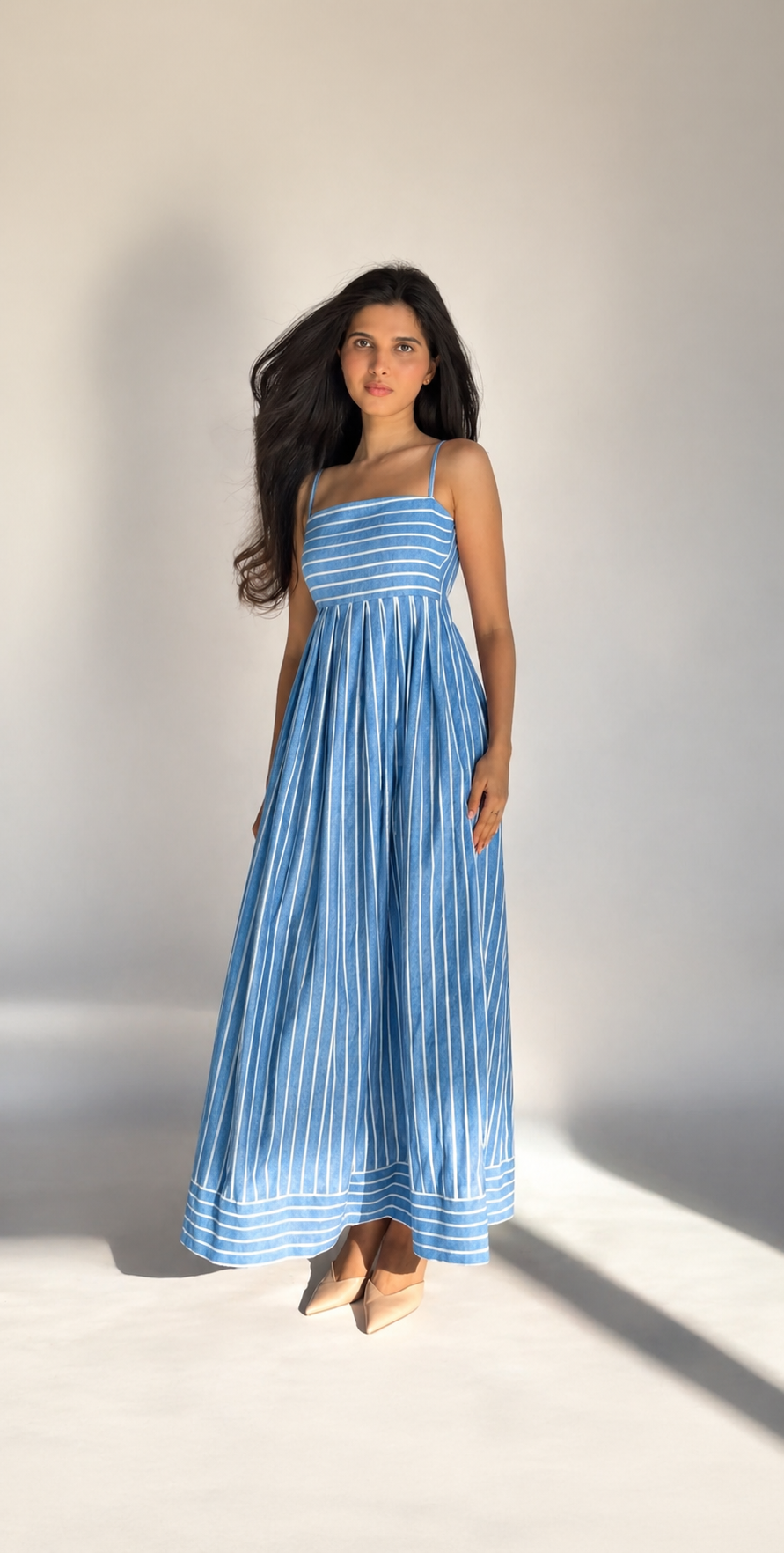 The Amara Sundress - Sky Blue