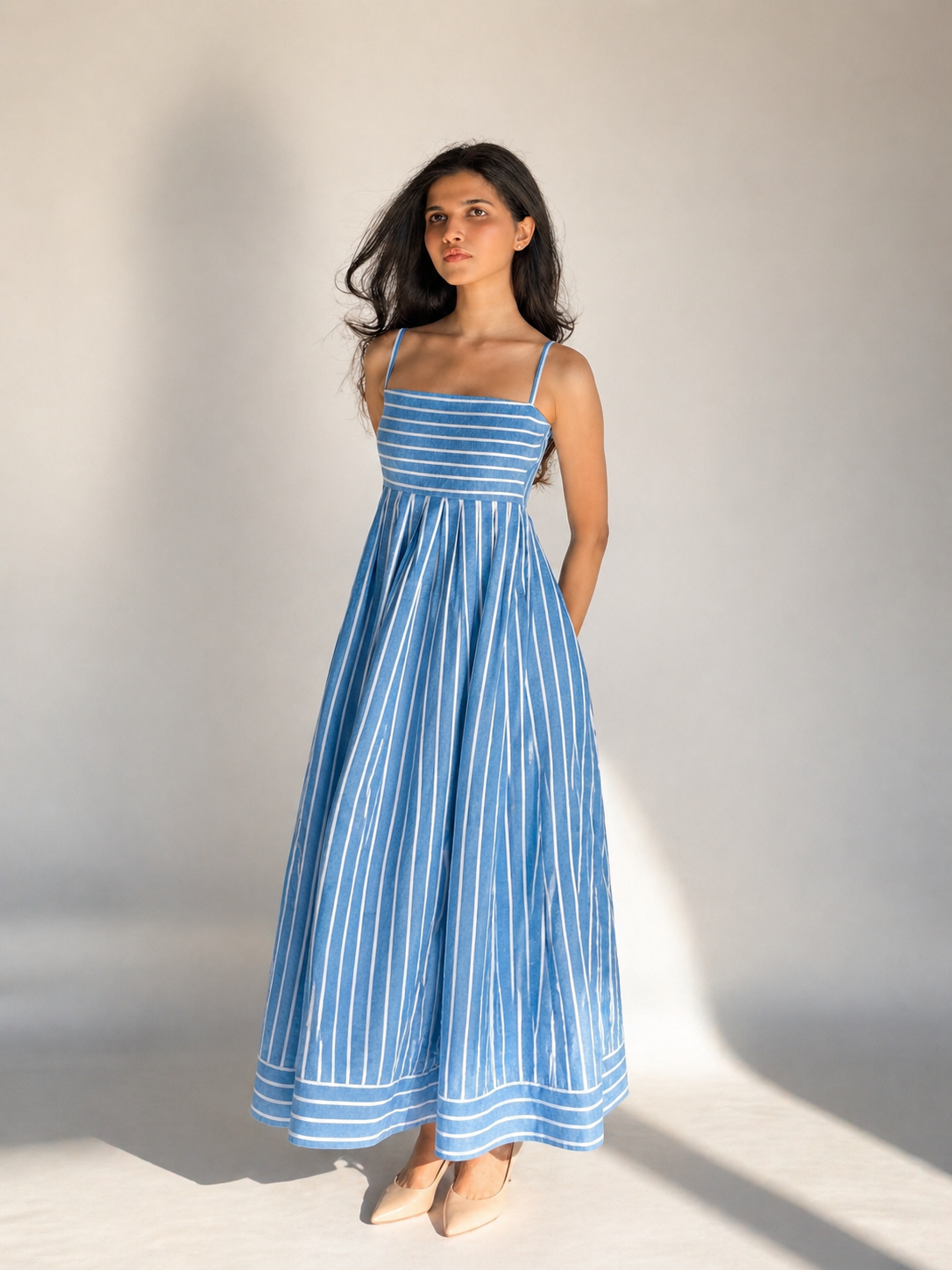 The Amara Sundress - Sky Blue