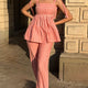 The Sundowner Stripe Pants in Peach Sorbet