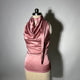 Your Go-To Glow Top - Satin Top with a Scarf - in Blush Pink