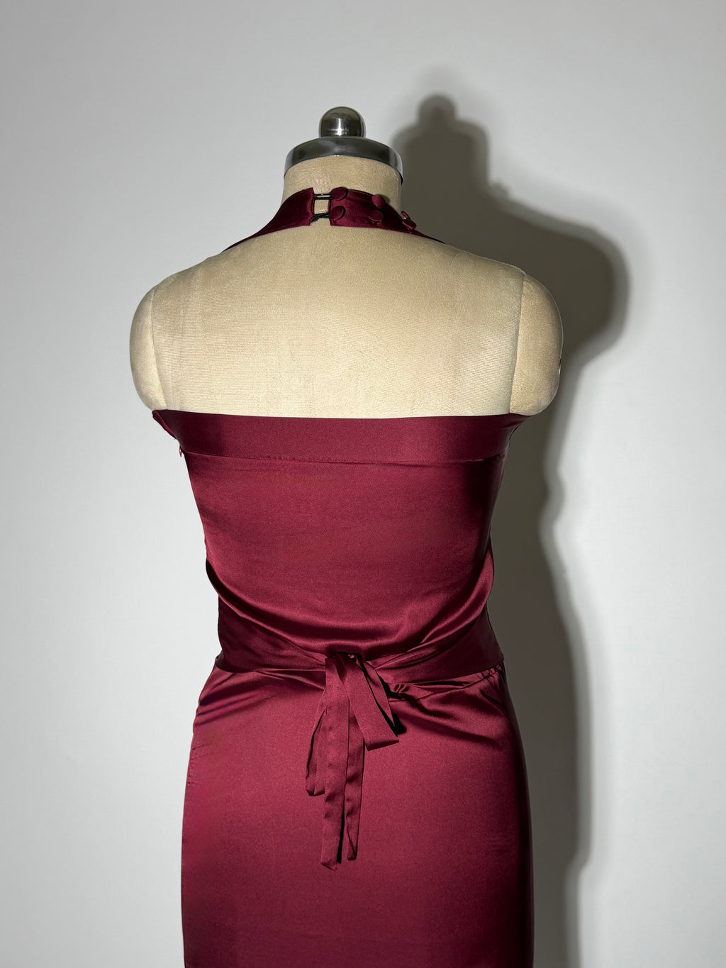 The AM to PM Luxe Satin Dress - in Wine Red