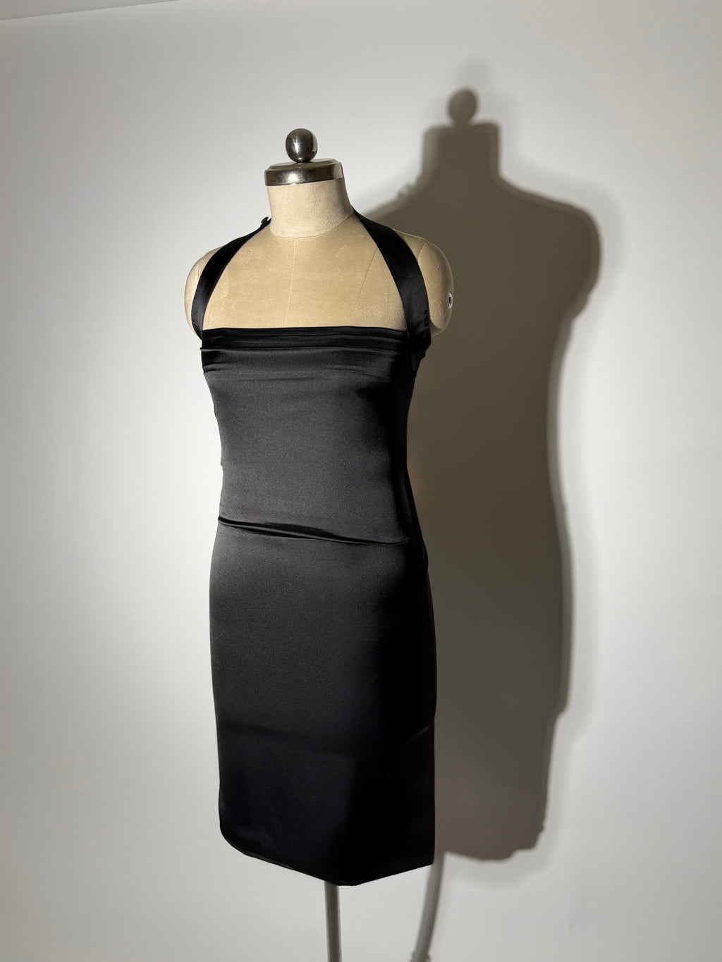 The AM to PM Luxe Satin Dress - in Midnight Black