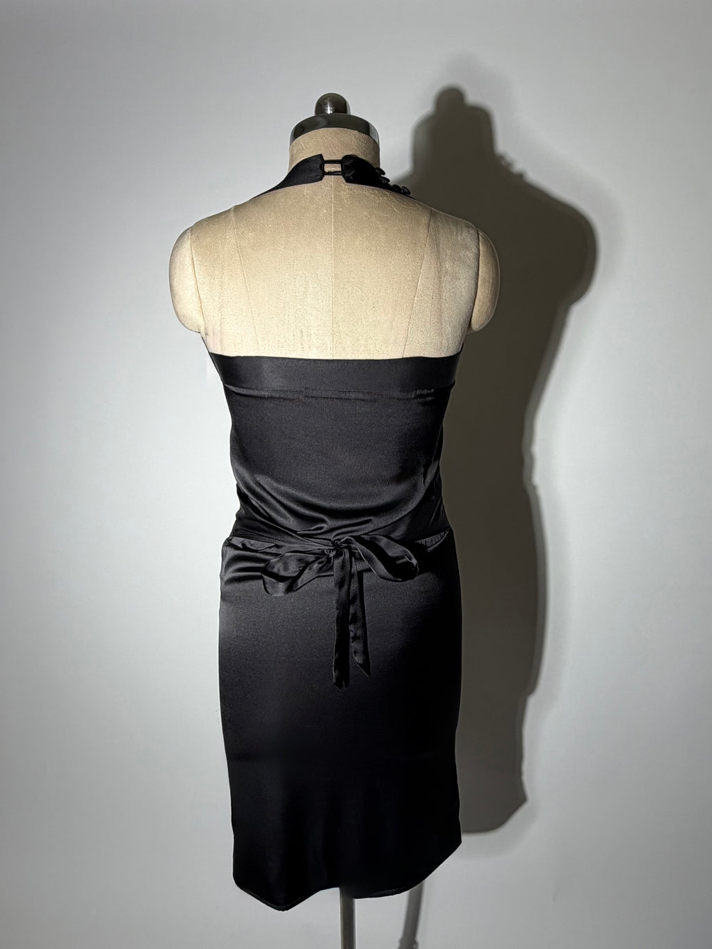 The AM to PM Luxe Satin Dress - in Midnight Black