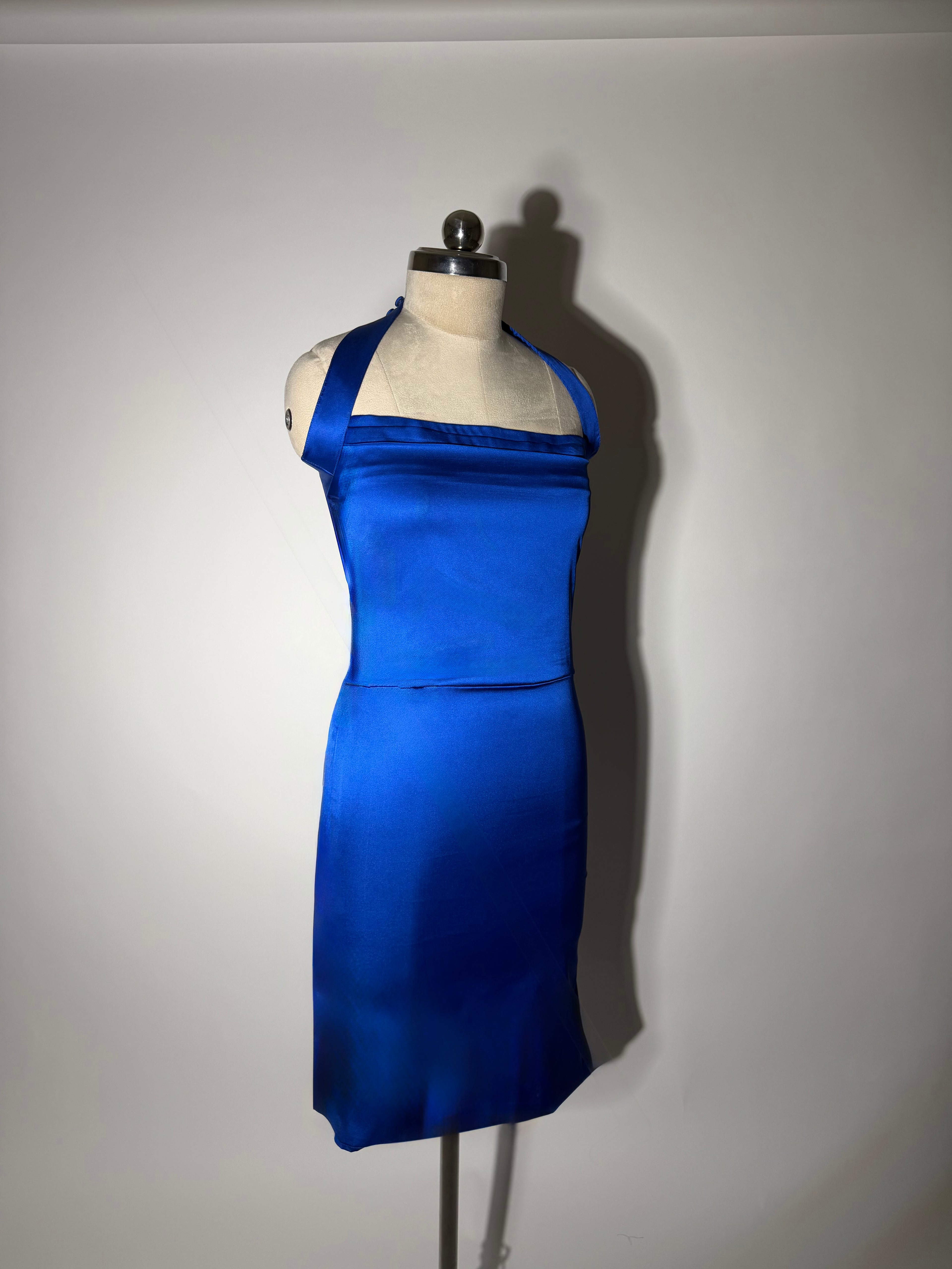 The AM to PM Luxe Satin Dress - in Royal Blue