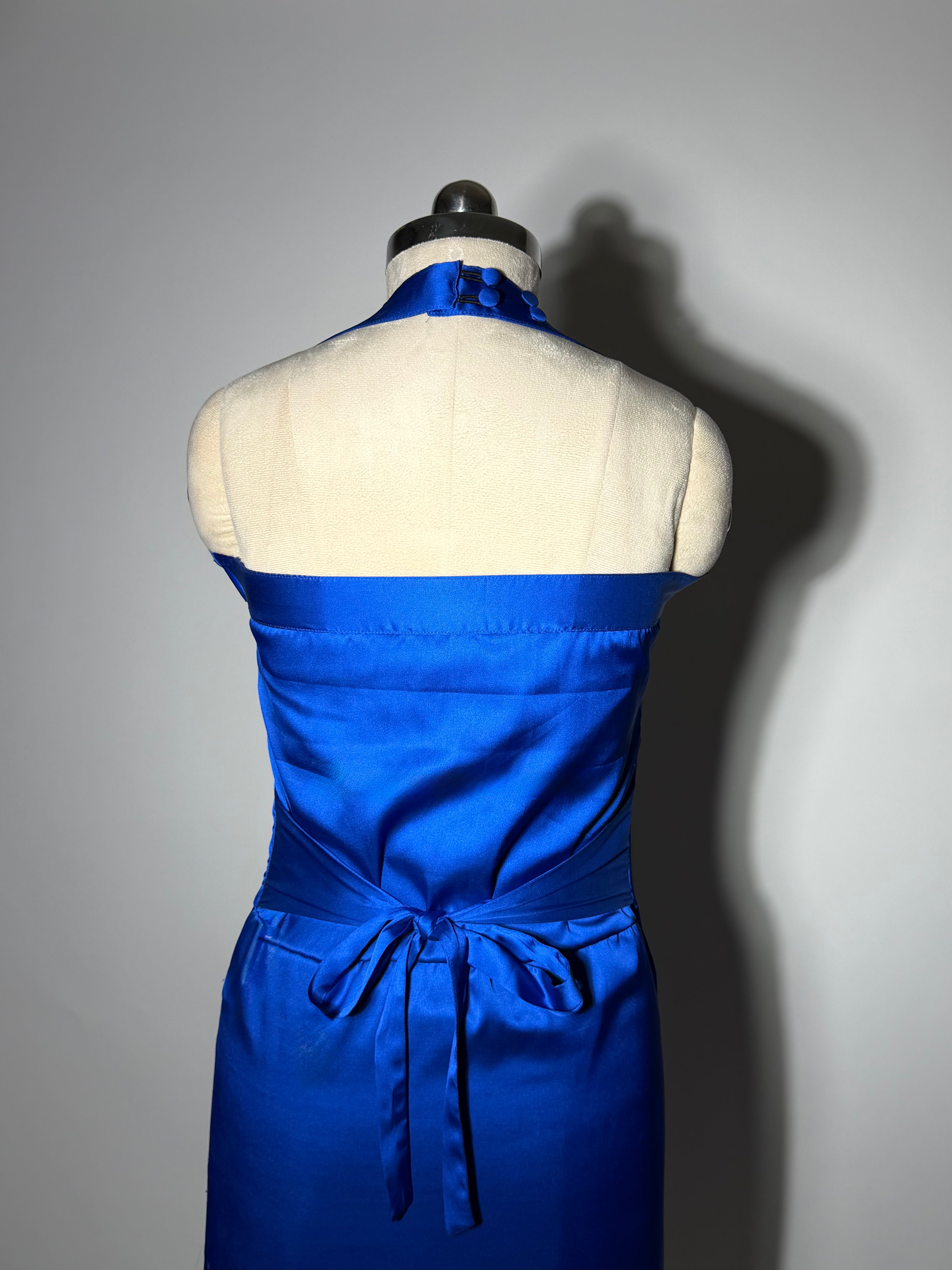 The AM to PM Luxe Satin Dress - in Royal Blue