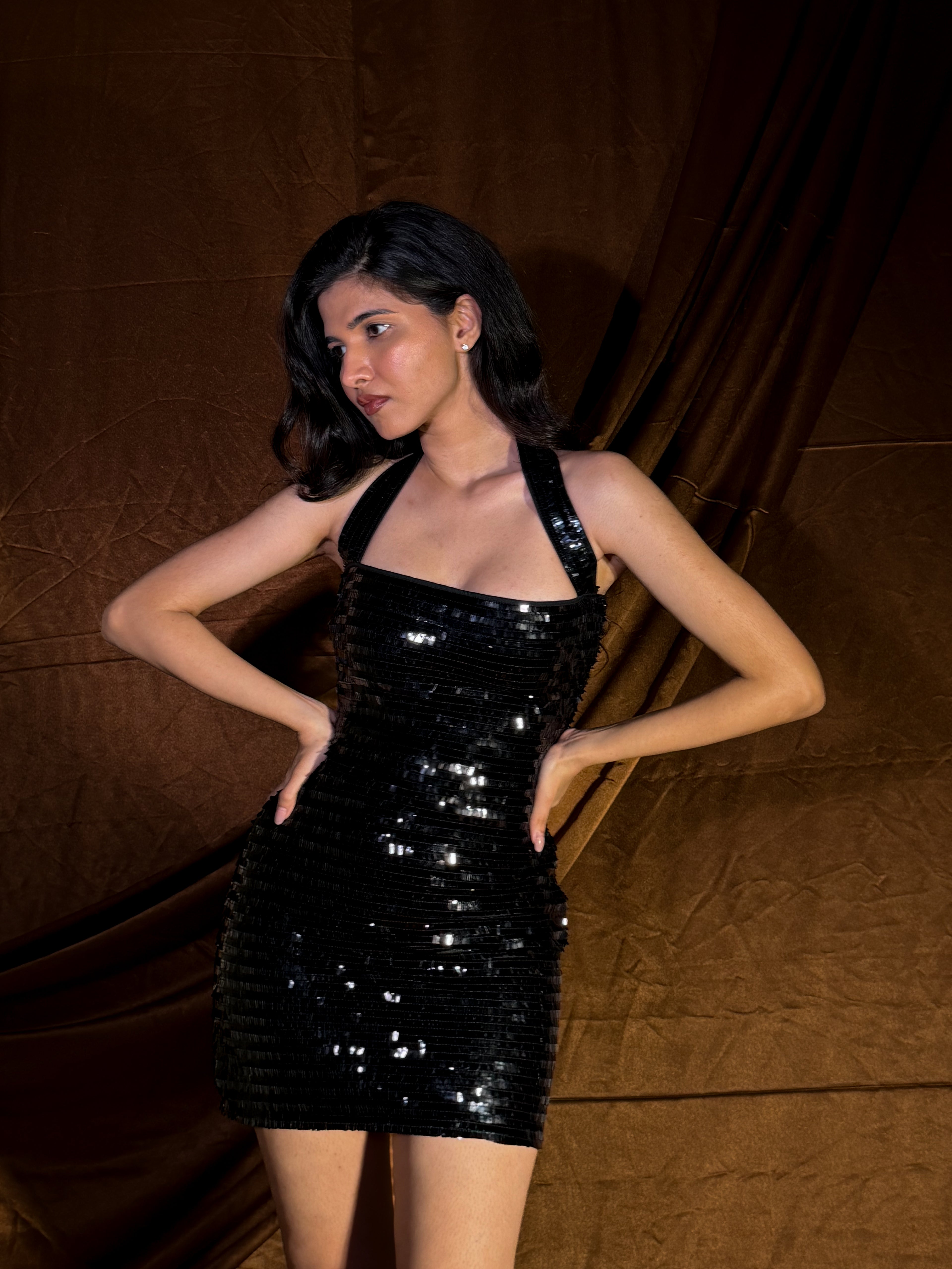 The Serena Dress - Pitch Black