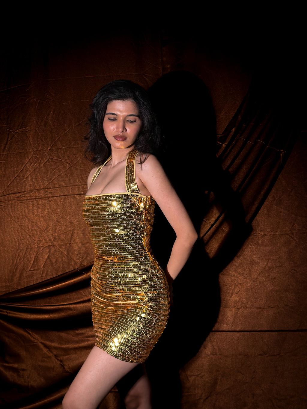 The Serena Dress - Yellow Gold