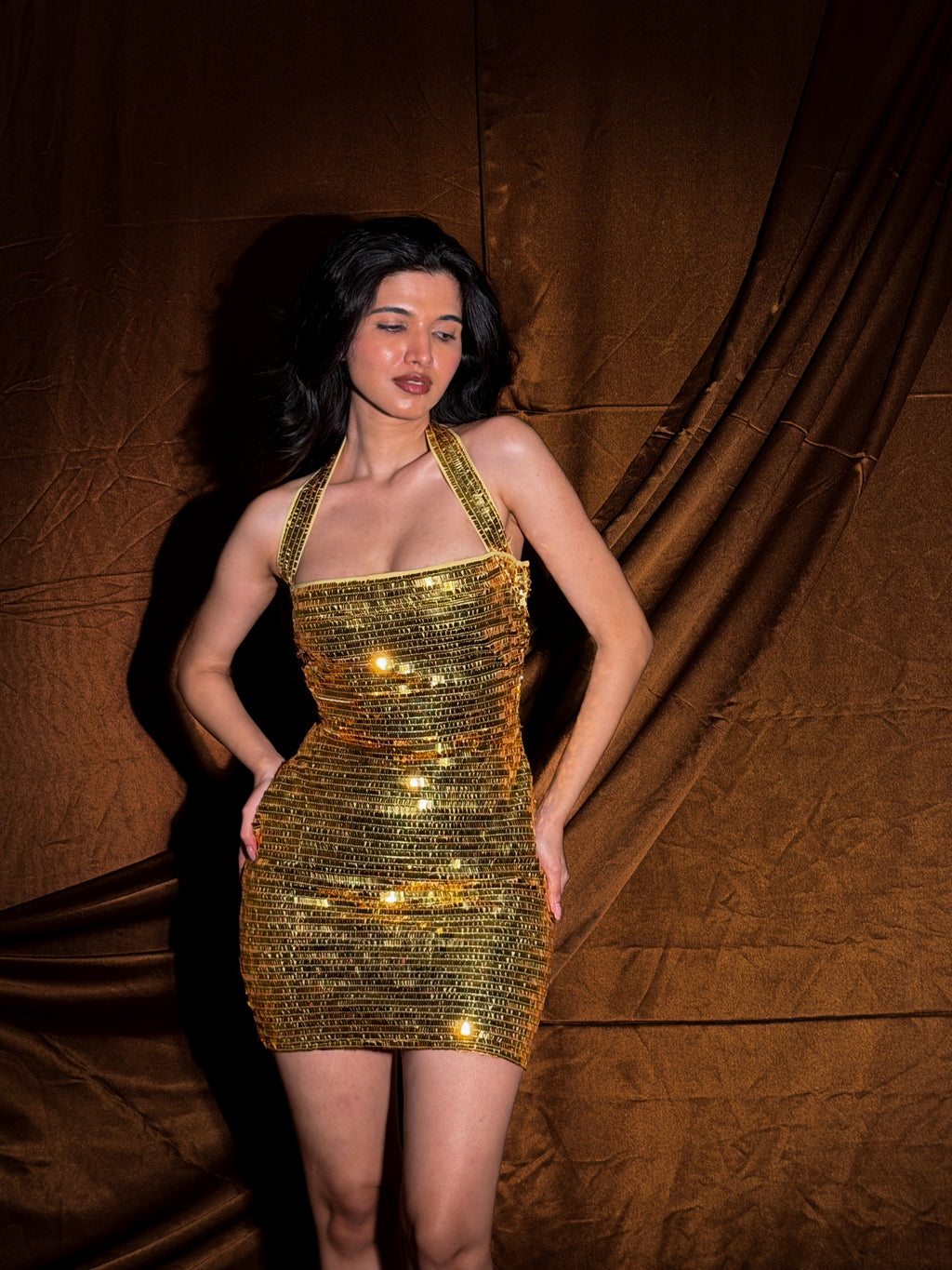 The Serena Dress - Yellow Gold