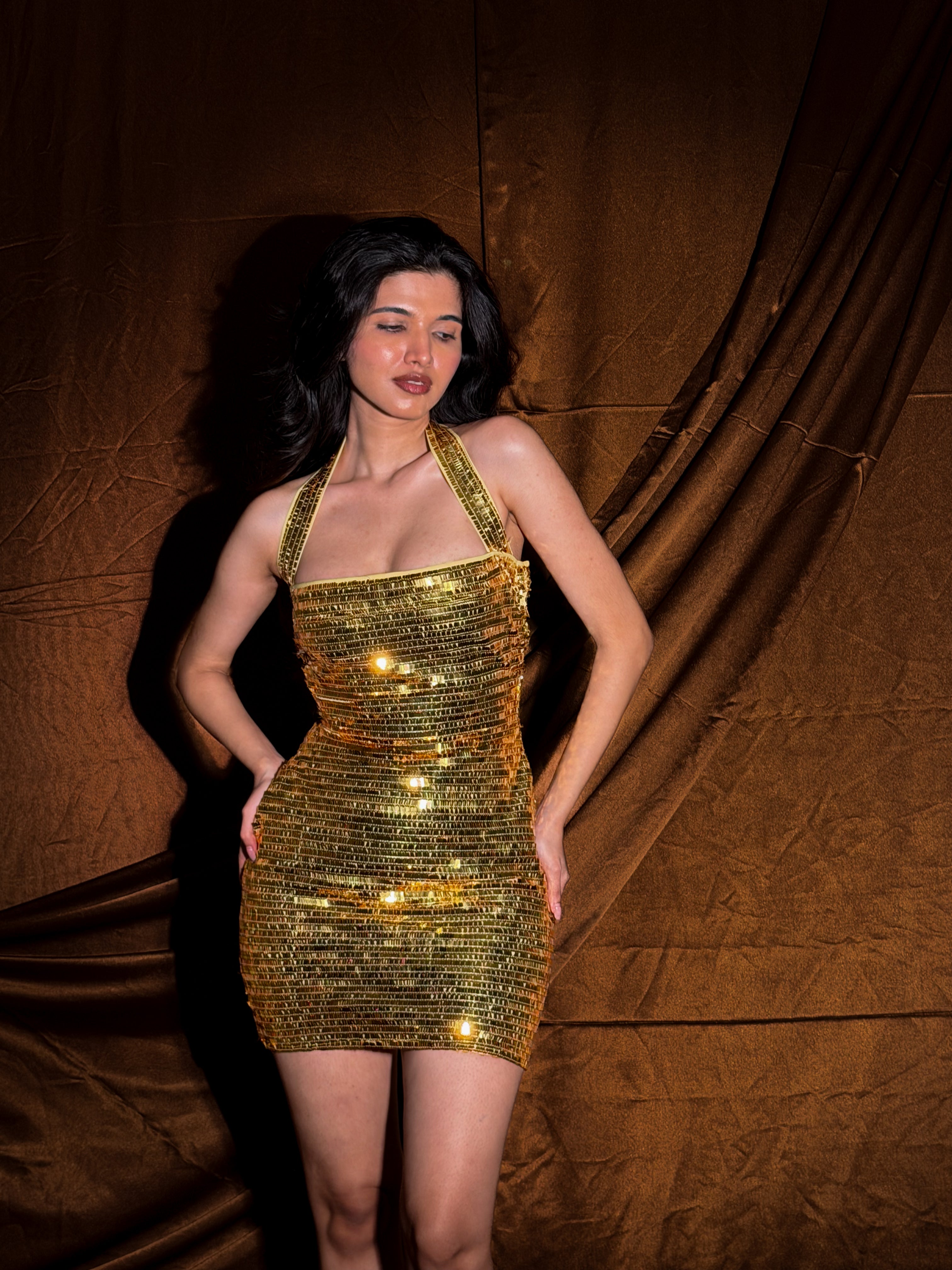 The Serena Dress - Yellow Gold