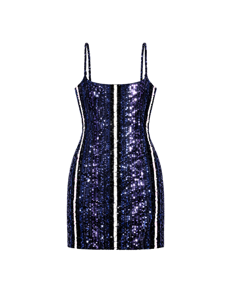 The Cosmic Stripe Dress